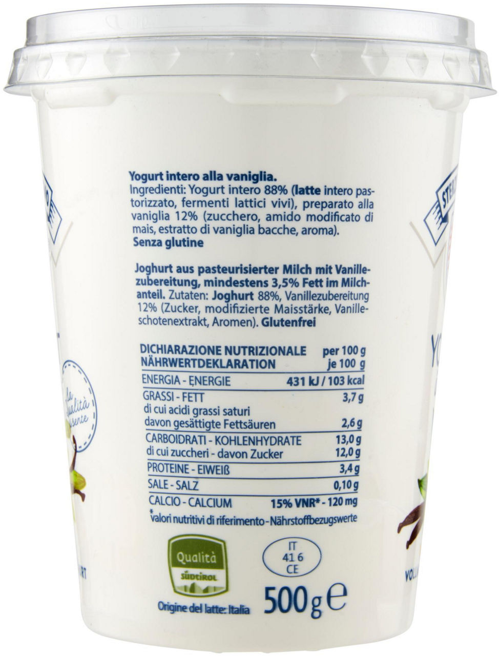 Yogurt intero alla vaniglia 500 gr - Immagine 61