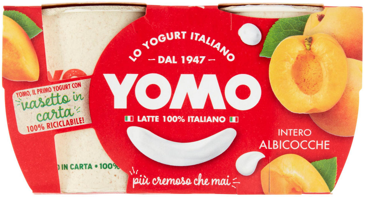 Yogurt yomo 100% naturale albicocca 2x125 g