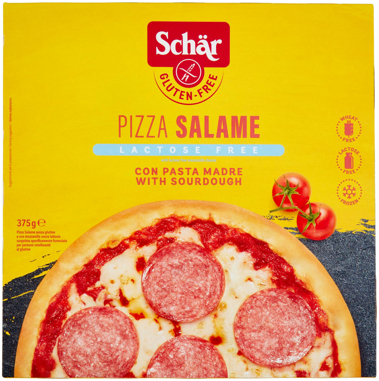 Pizza salame senza glutine/senza lattosio schar scatola g 375