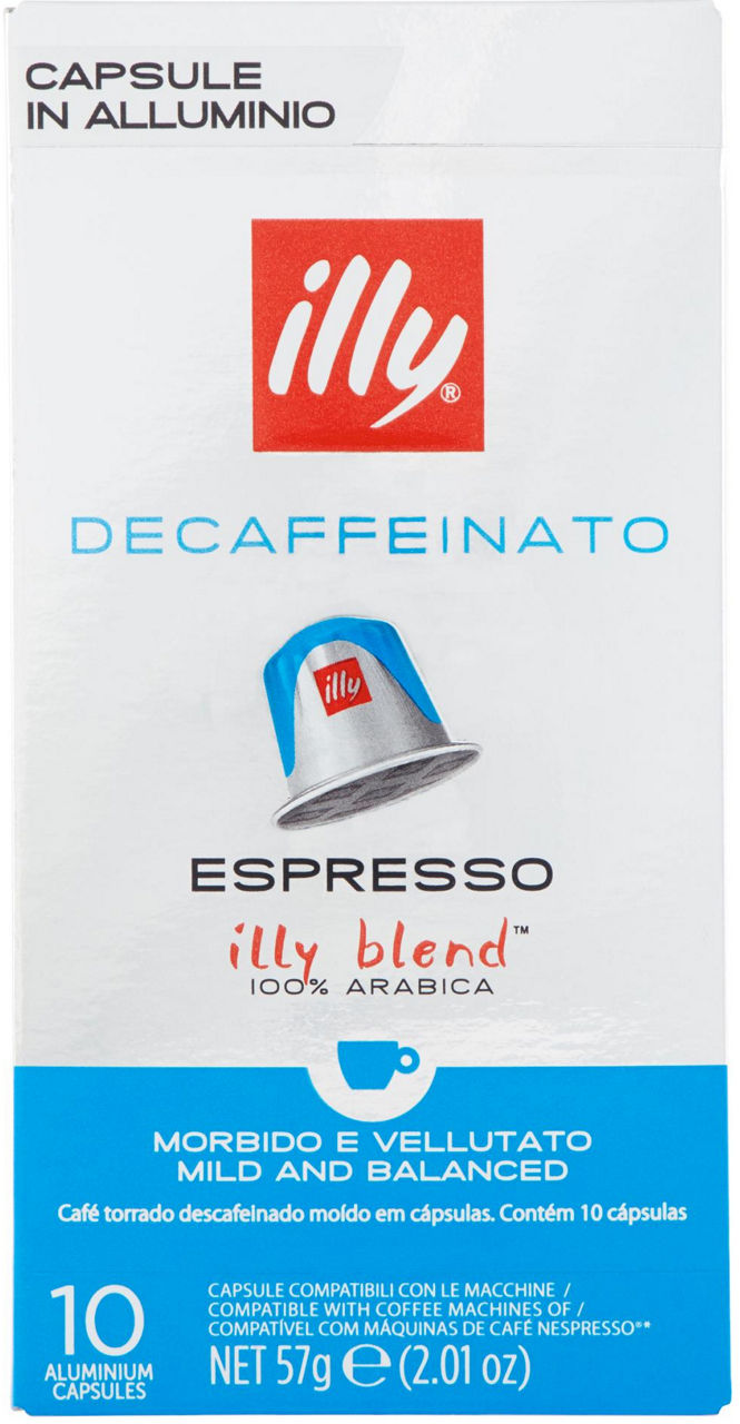 ILLY CAPSULE CAFFE' MACINATO DECAFFEINATO COMPATIBILI SCATOLA 10XG 57 - 0