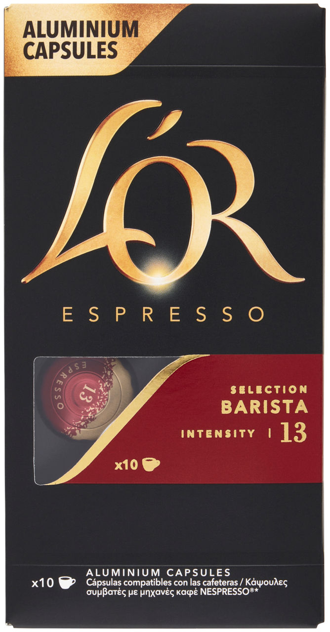 Caps alluminium l'or espresso selection barista intensity 13 x10 sc g 52