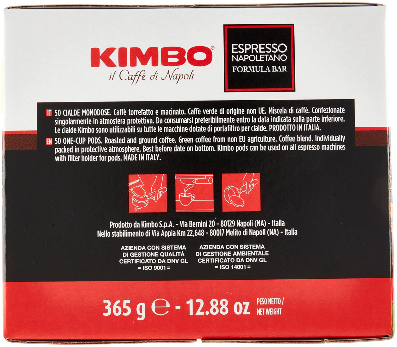 CIALDE COMP.KIMBO ESPRESSO NAPOLETANO X50 PZ G 365 - 3