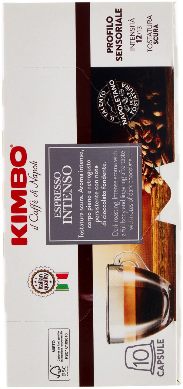 CAPSULE COMPATIBILI NESPRESSO CAFFE' KIMBO N INTENSO SCATOLA PZ.10X G 5,5 - 2