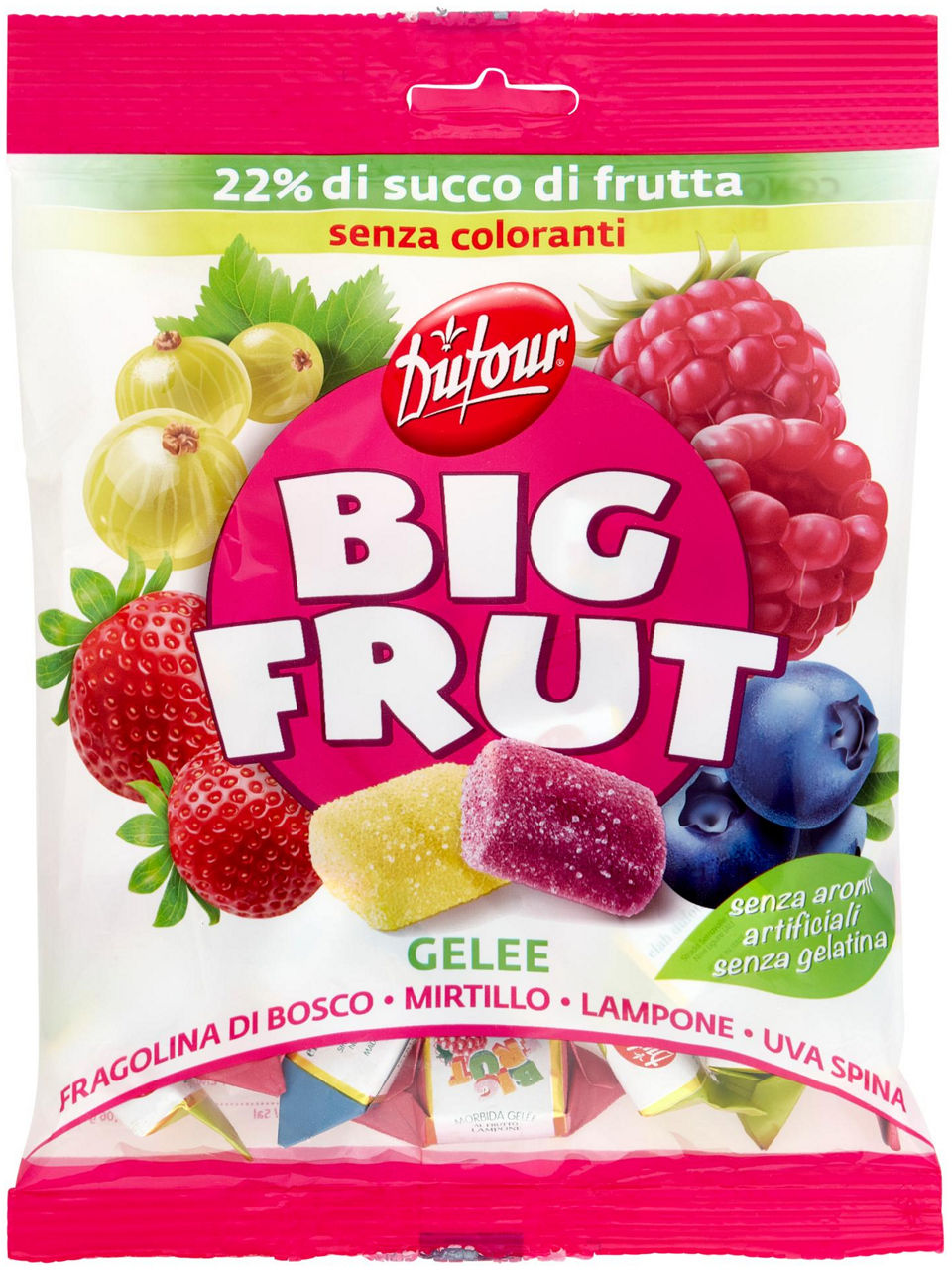 Caramelle morbide gelée big frut ai frutti di bosco 150 gr - Immagine 01