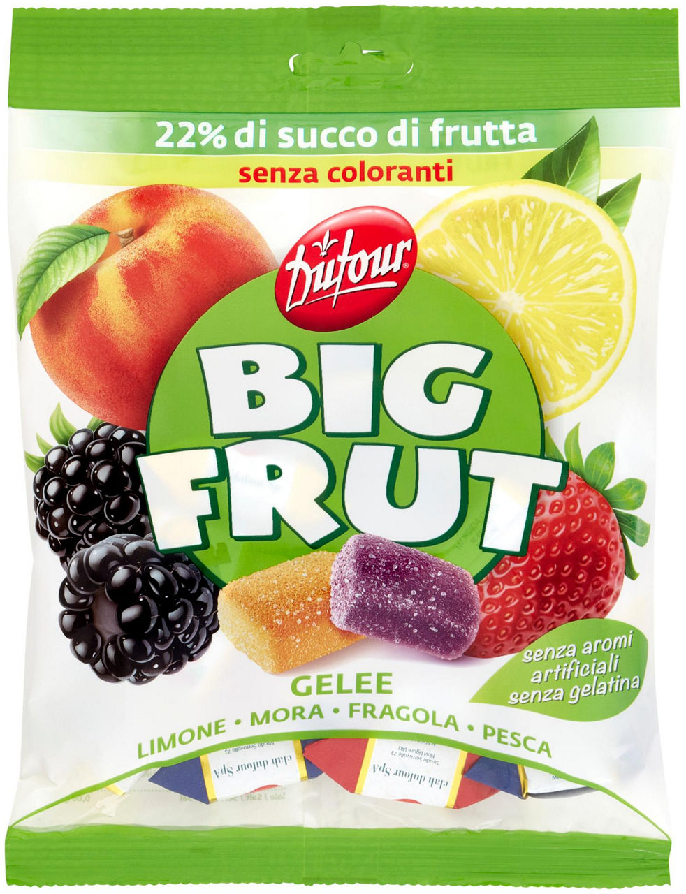 Caramelle morbide gelée big frut ai frutti mediterranei 150 gr