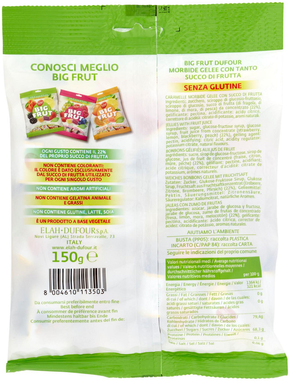 Caramelle morbide gelée big frut ai frutti mediterranei 150 gr - Immagine 21