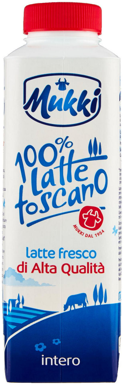 Latte fresco intero alta qualita' mukki 100% toscano tetra top 500 ml