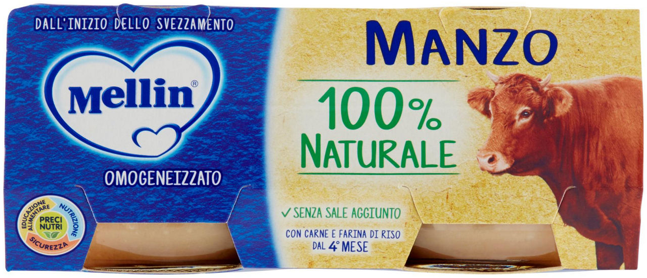 Omogeneizzato Manzo 100% Naturale 2 x 80 g - 0