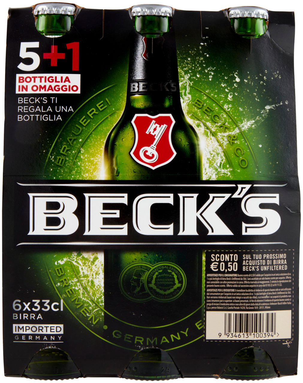 Birra Beck's l'originale bottiglia 5+1 33cl - Immagine 21