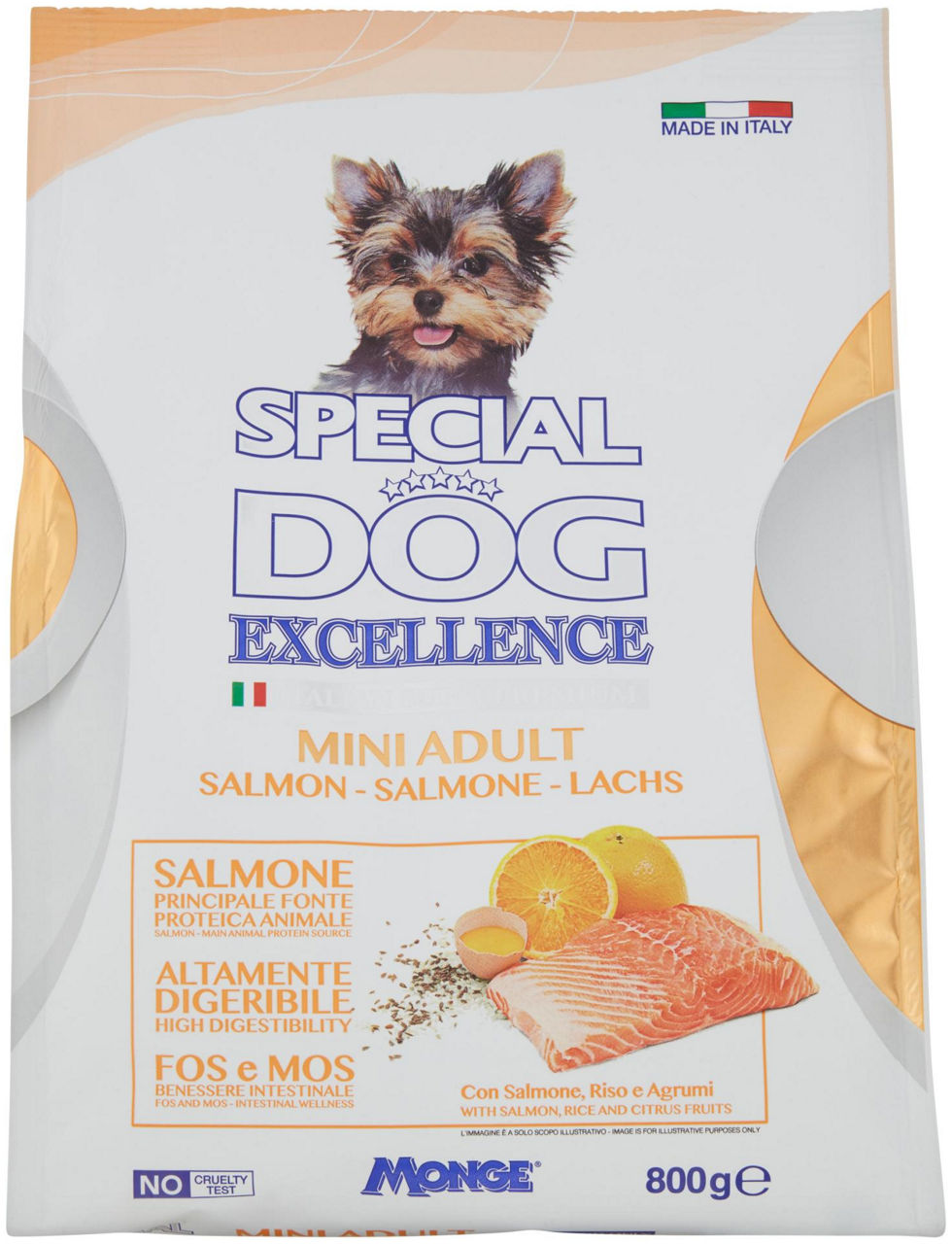 SECCO CANE SPECIAL DOG EXCELLENCE MINI ADULT SALMONE SACCHETTO GR.800 - 0