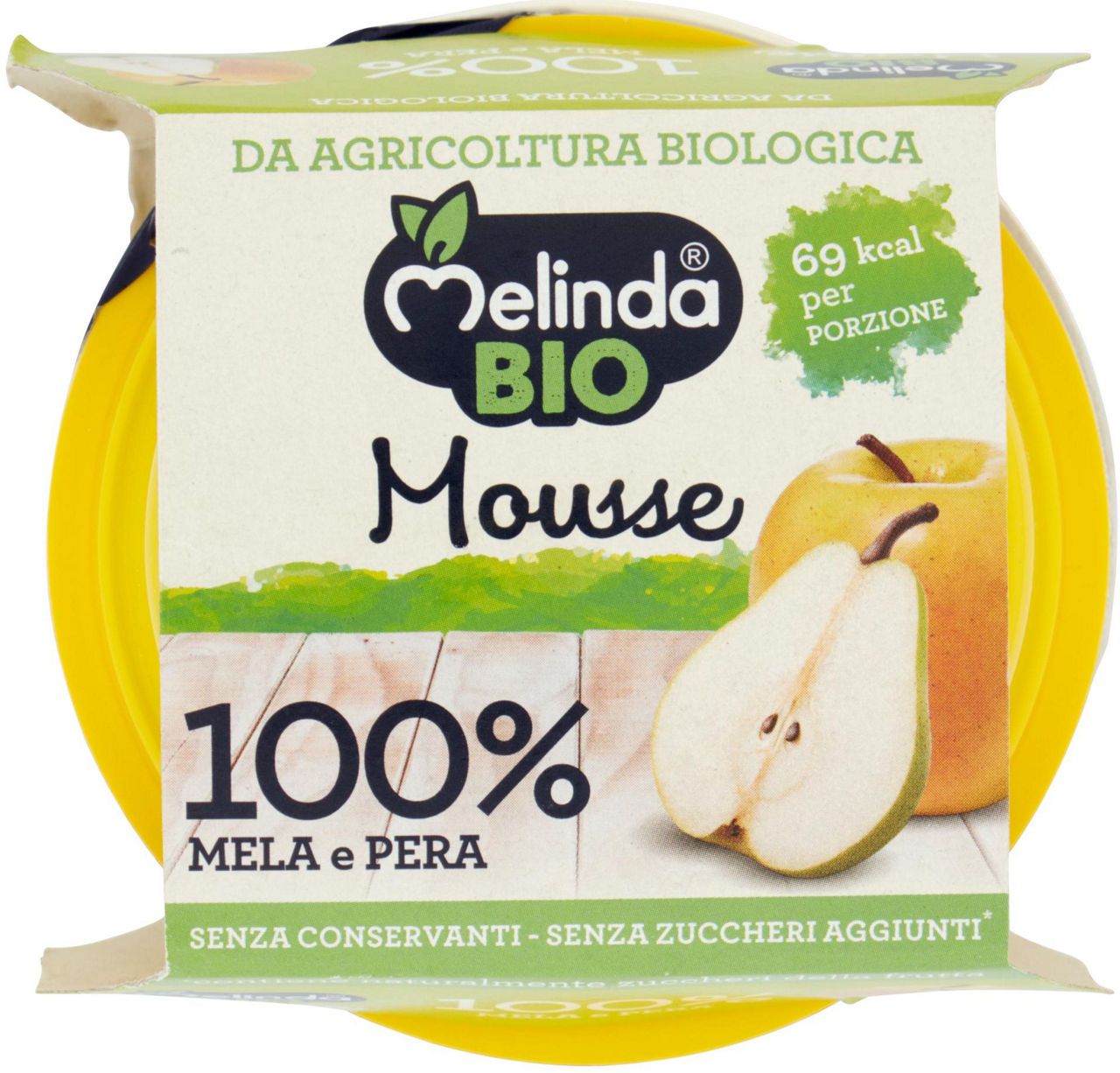 Mousse Bio 100% Mela e Pera 2 x 100 g - 0