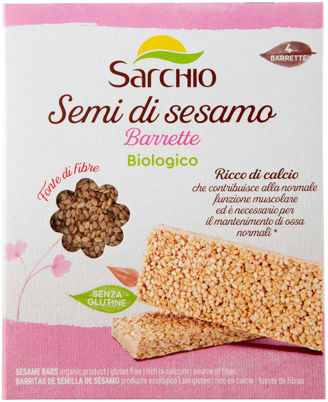 SNACK SEMI DI SESAMO BIOLOGICO SENZA GLUTINE SARCHIO SCATOLA G 80 - 0