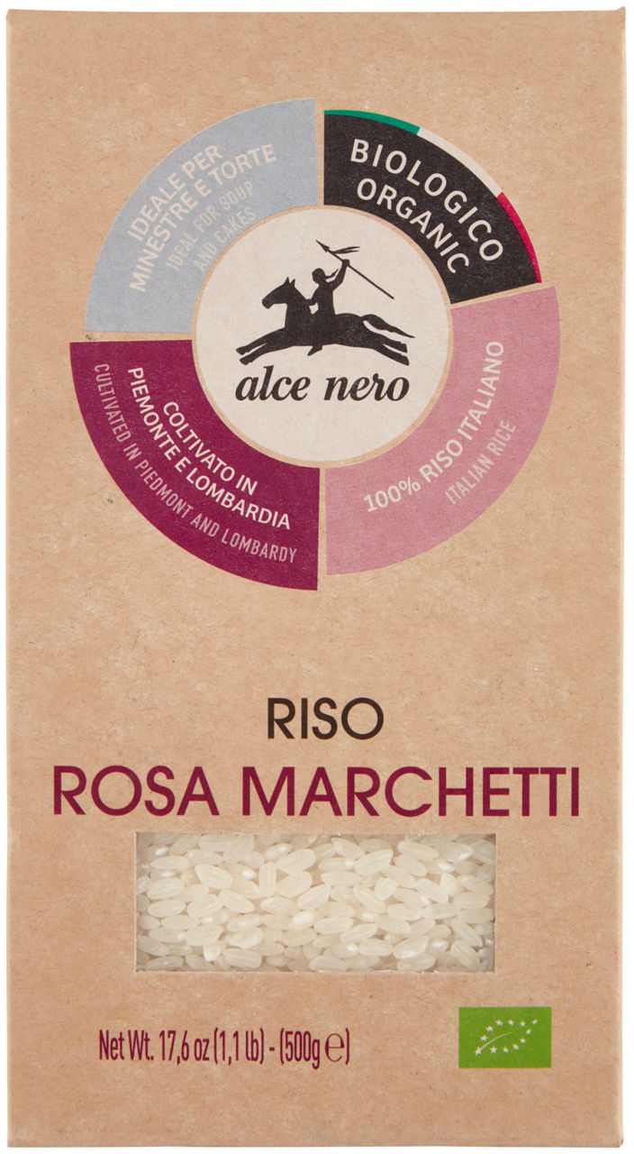 RISO ROSA MARCHETTI BIO ALCE NERO SCATOLA GR.500 - 0