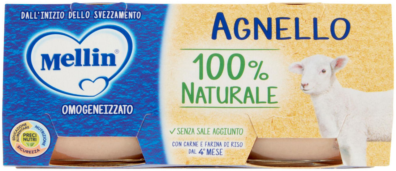 Omogeneizzato Agnello 100% Naturale 2 x 80 g - 0