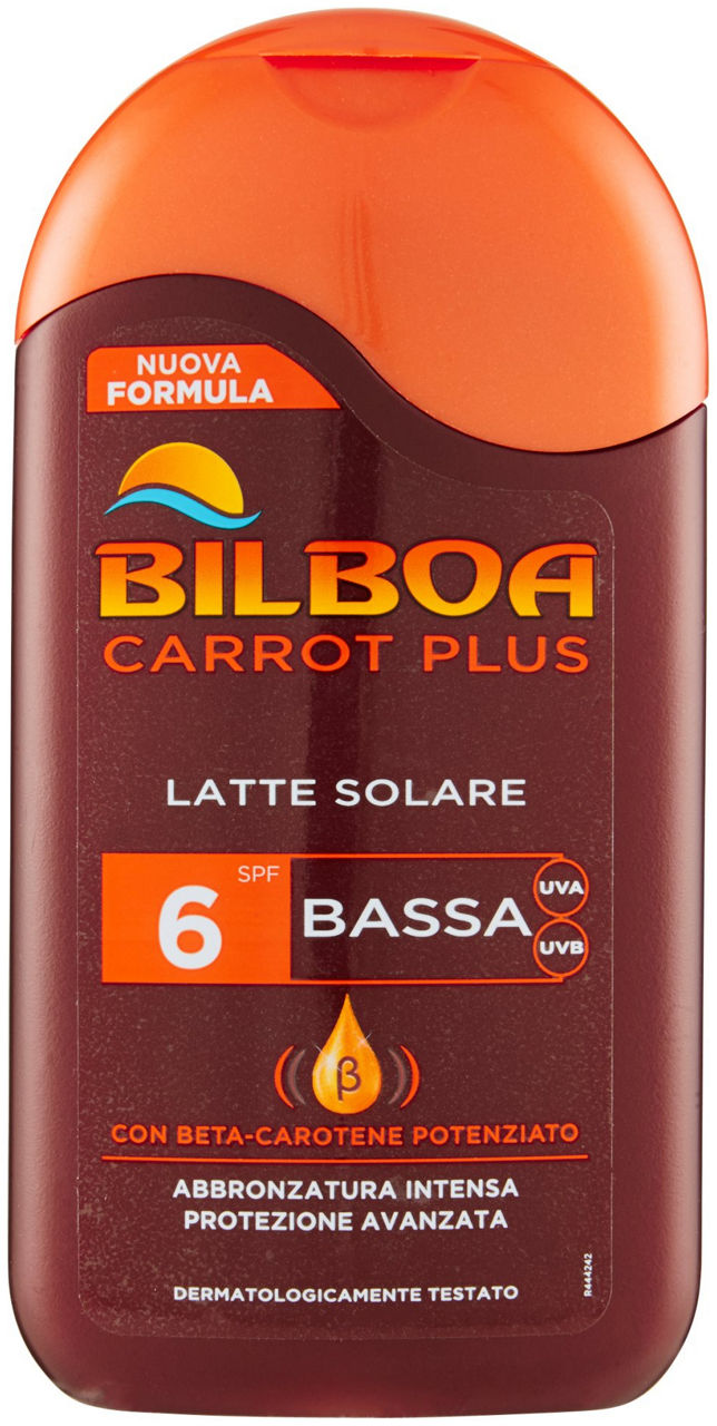 Latte solare carrot plus spf 6 ml 200