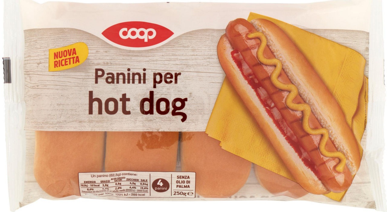 Panini per hot dog coop sacchetto g 250