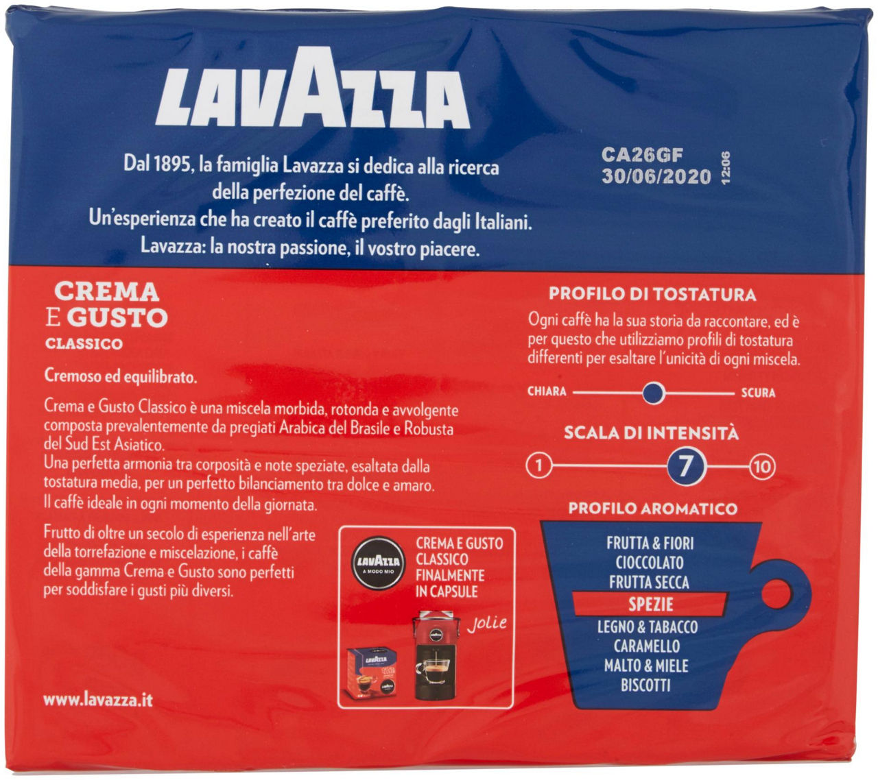 CAFFE' LAVAZZA   CREMA E GUSTO MACINATO CLASSICO  INC.GR.250X2 - 2