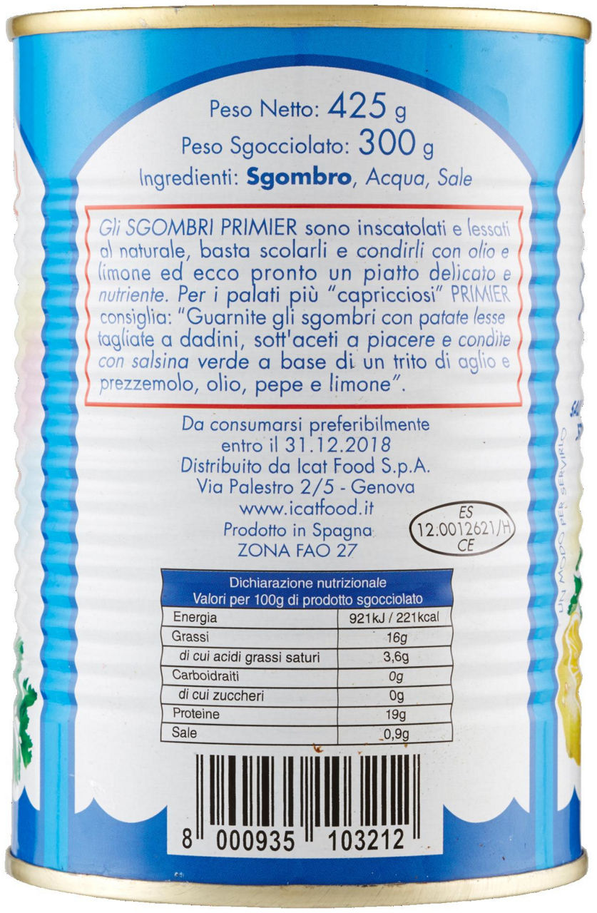 SGOMBRO MACKEREL PRIMIER TRANCIO NATURALE SC. G.425 - Immagine 31