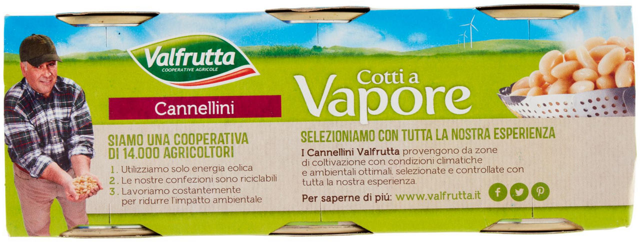 CANNELLINI VALFRUTTA COTTI A VAPORE G 140X3 - 2