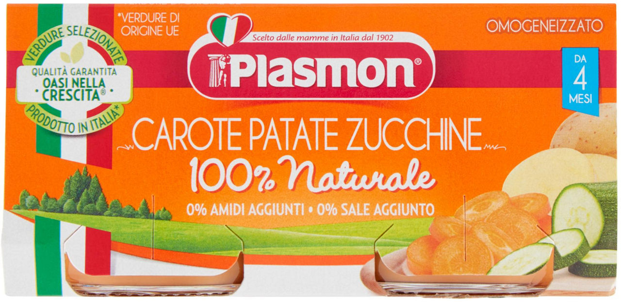 Omogeneizzato di carote patate e zucchine 2 pz x 80 gr