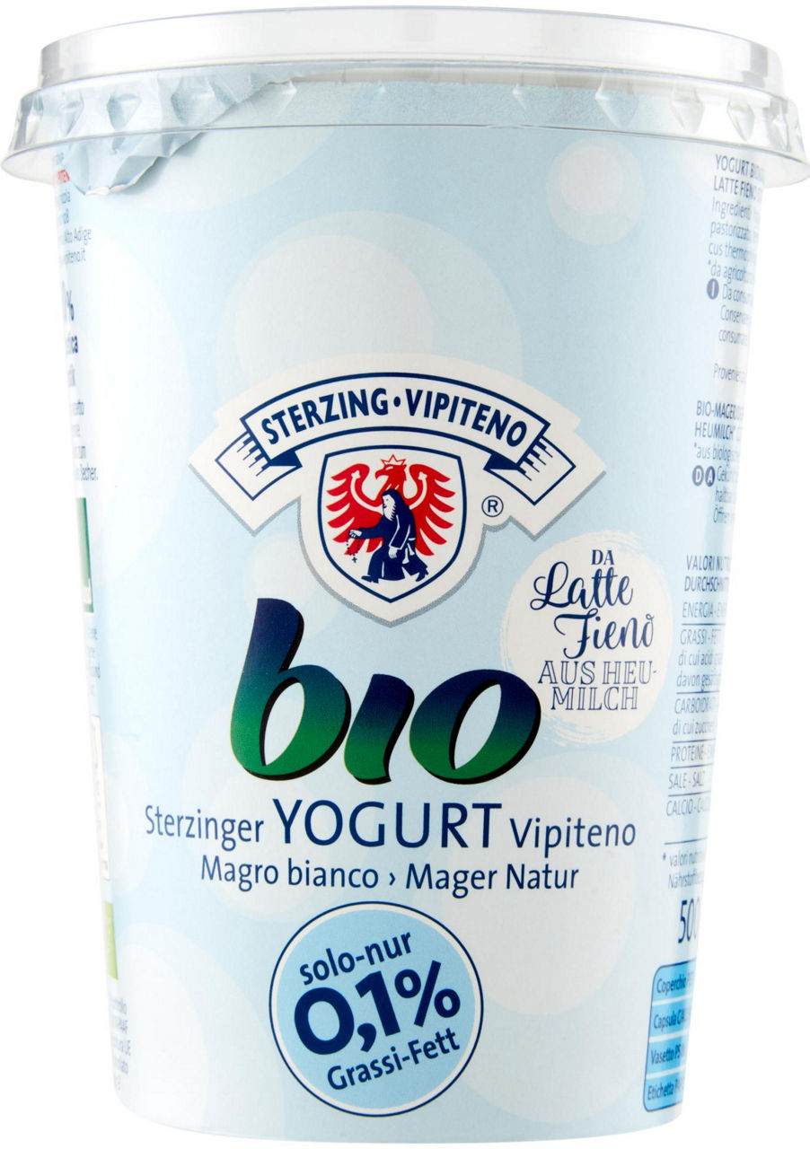 Yogurt magro biologico bianco vipiteno g 500
