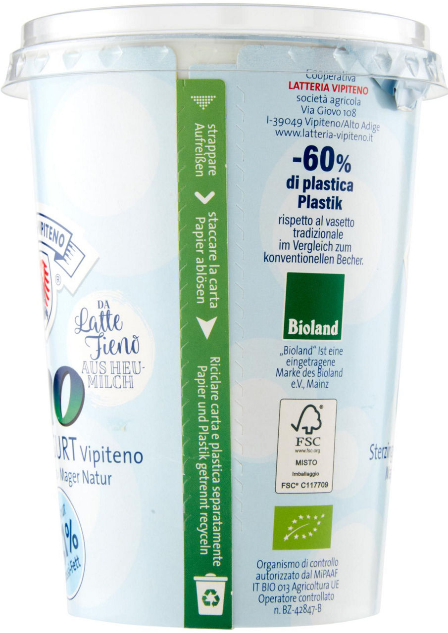 Yogurt bianco magro bio 500 gr - Immagine 11