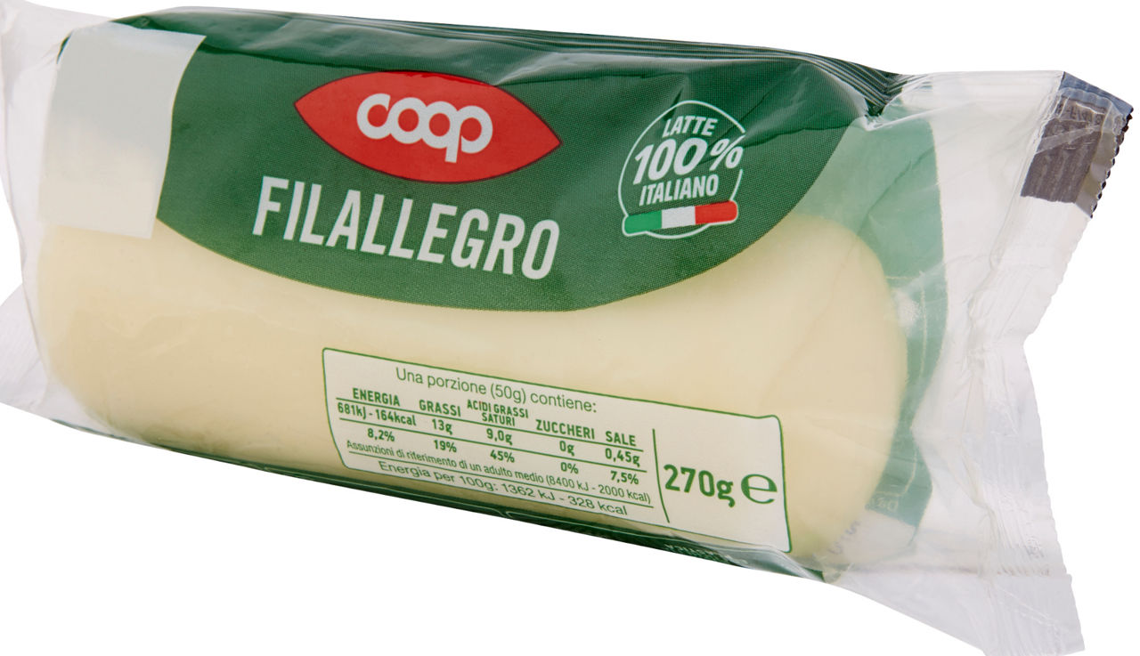 FORMAGGIO FILALLEGRO LATTE 100% ITALIANO COOP G 270 - 6