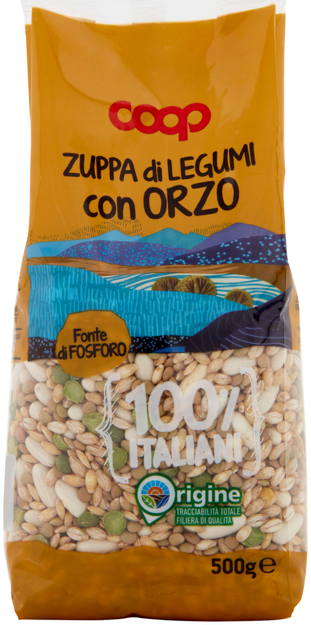 ZUPPA LEGUMI CON ORZO 100% ITALIA COOP SH G 500 - 2