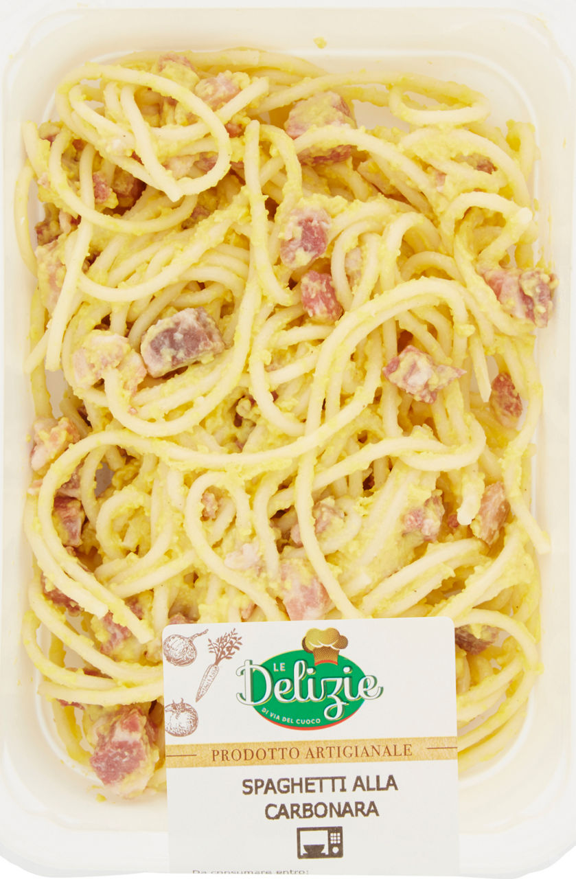 Spaghetti alla carbonara t.a. ca 280 g le delizie del cuoco