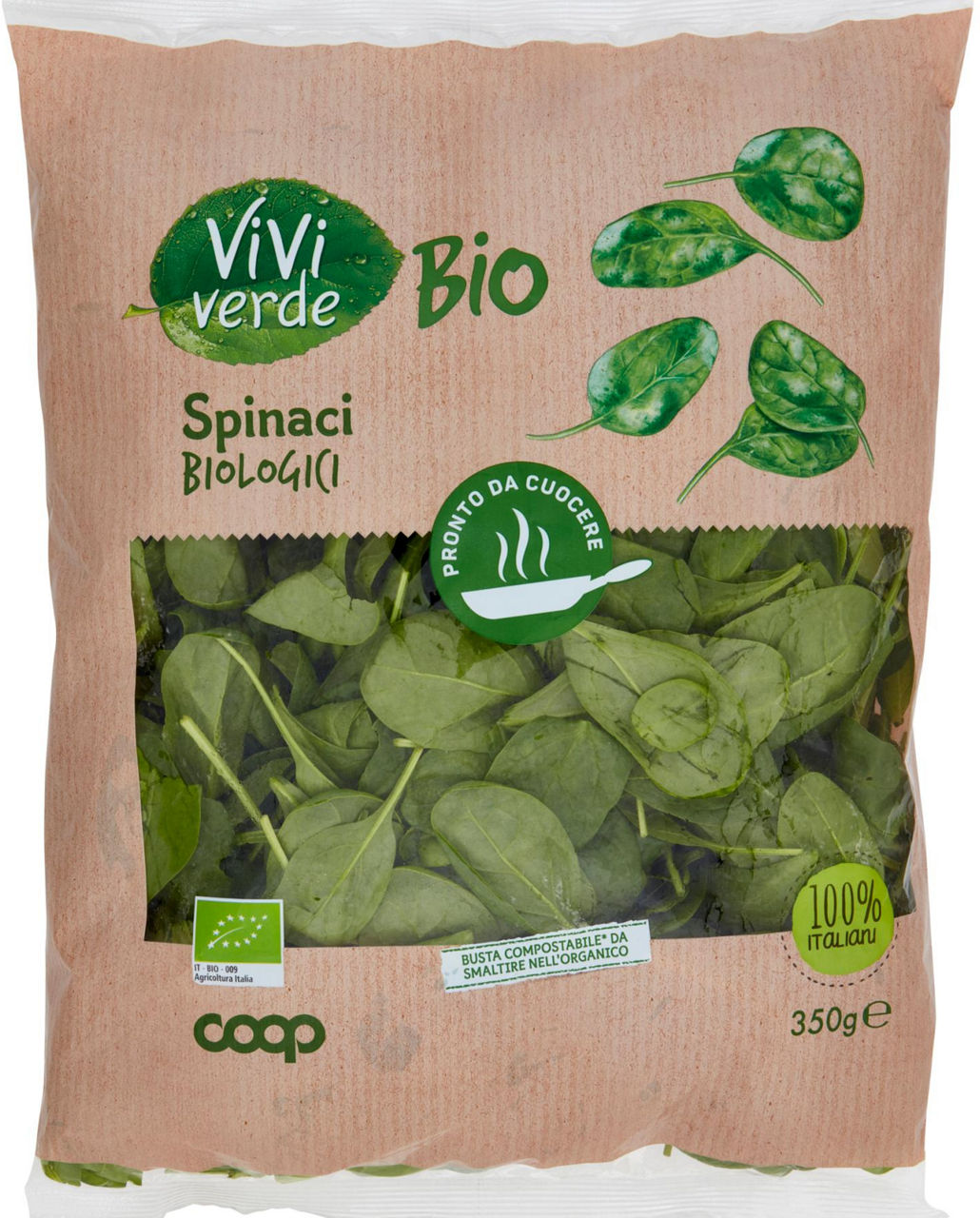 Spinaci vivi verde bio coop bs g 350