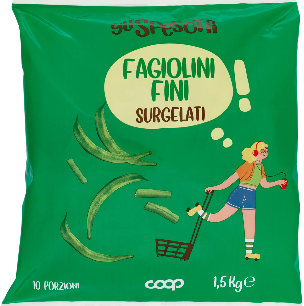 Fagiolini fini surgelati gli spesotti coop kg 1,5