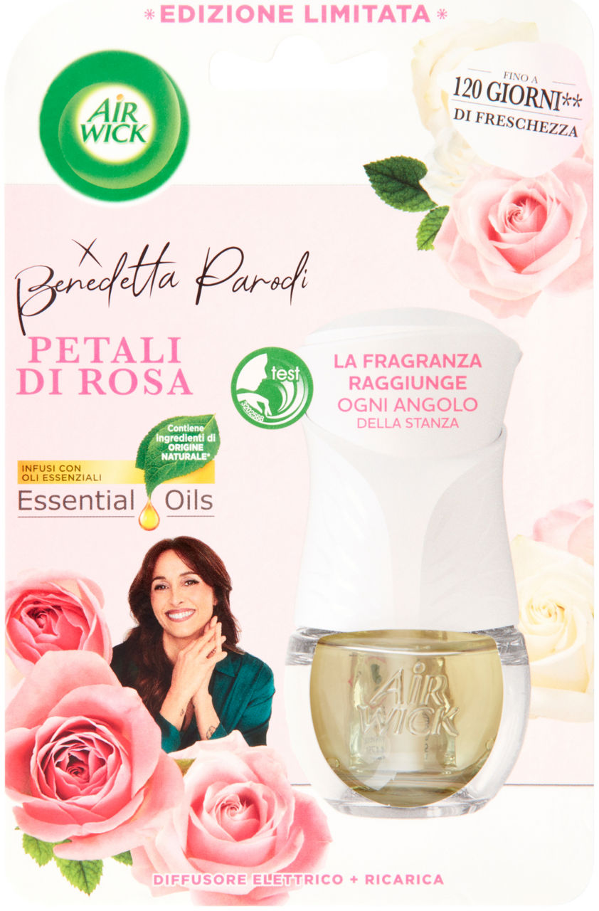 Deo ambienti air wick elettrico  base+ricarica rosa limited edition ml 19 pz.1