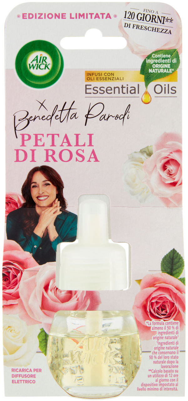 Deodorante ambienti air wick elettrico ricarica rosa limited edition ml 19