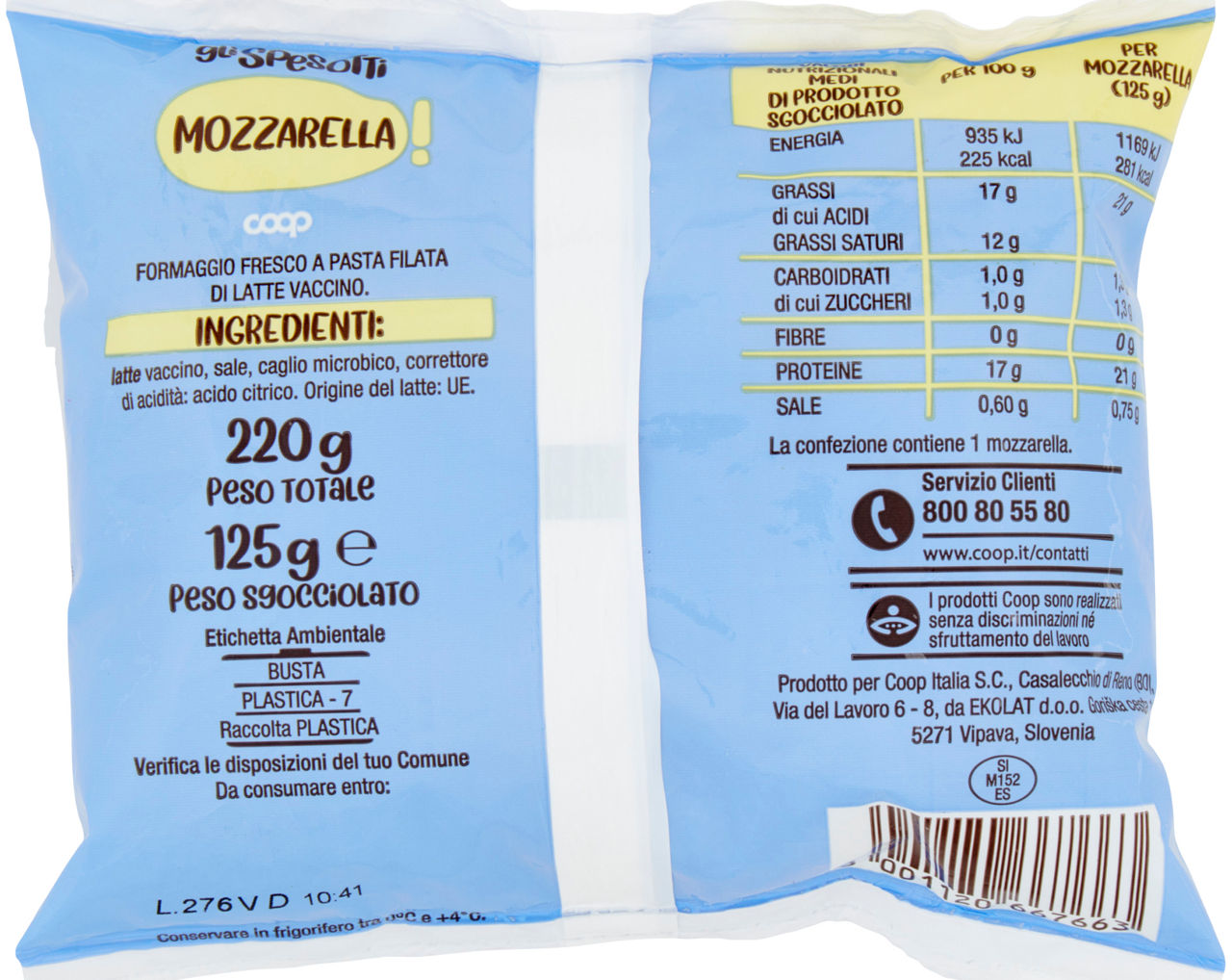 MOZZARELLA GLI SPESOTTI COOP G 125 - Immagine 21