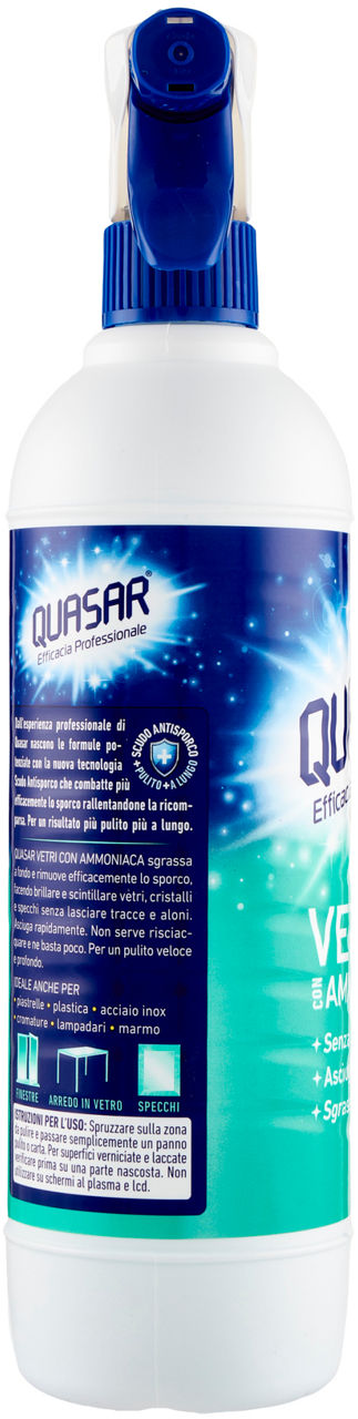 DETERGENTE VETRI QUASAR CON AMMONIACA SPRAY ML.580 - Immagine 11