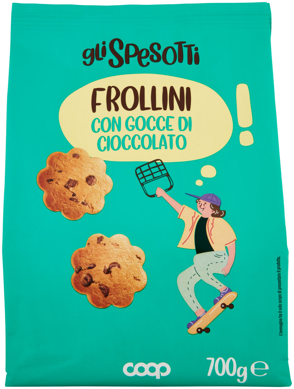 Biscotti frollini con gocce di cioccolato 700 gr