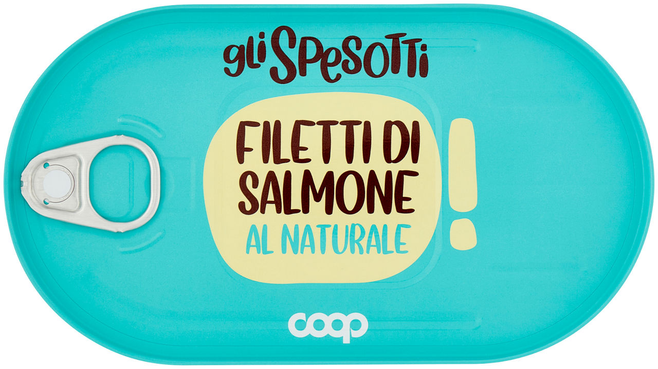 Filetti di salmone al naturale gli spesotti coop g170 sgocc.g115