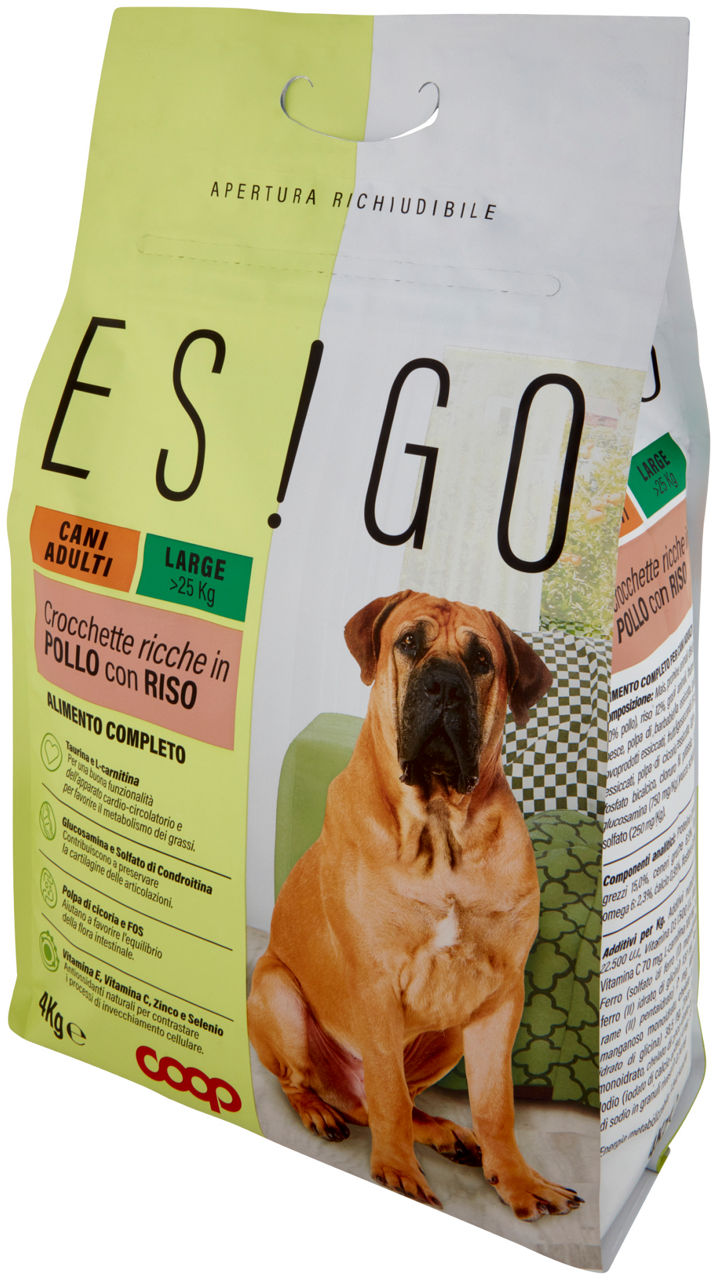 SECCO CANE CROCC.CANI ADULTI TG.LARGE POLLO/RISO ESIGO COOP KG4 - Immagine 61