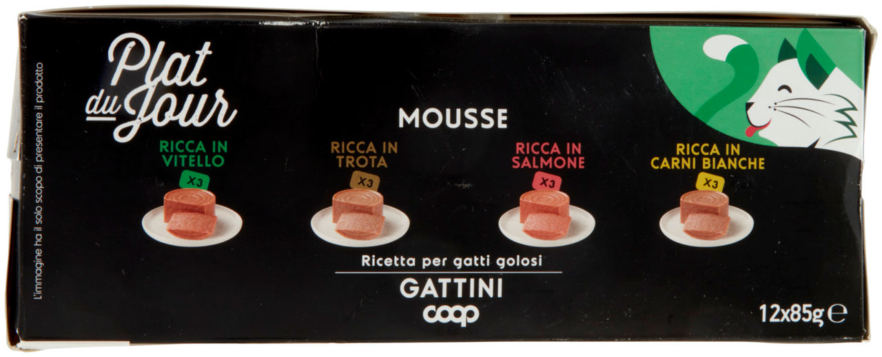 UMIDO GATTO MOUSSE GATTINO GUSTI ASS.TI PLAT DU JOUR(CB,VIT,SAL,TR)COOP G85X12 - Immagine 51