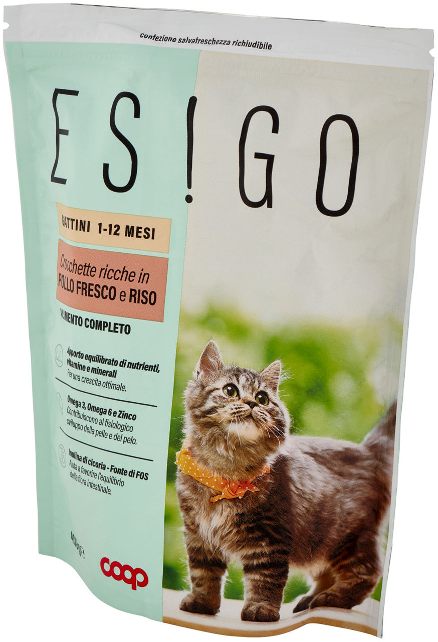 SECCO GATTO CROCCHETTE PER GATTINI POLLO E RISO ESIGO COOP G400 - Immagine 61