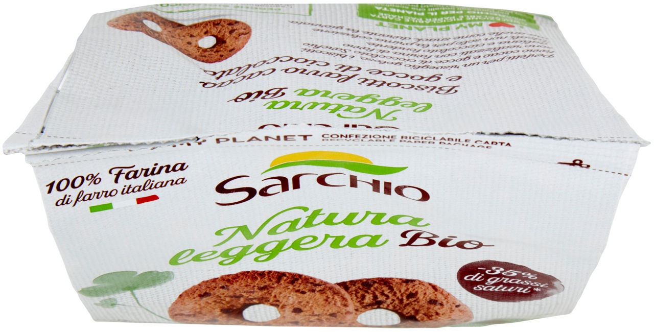 BISCOTTI BIO FARRO/CACAO/GOCCE DI CIOCCOLATO SARCHIO G 250 - 4