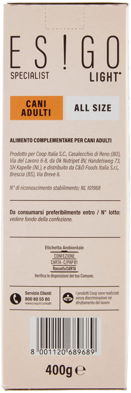 BISCOTTI CANI ADULTI LIGHT ESIGO SPEC COOP G400 - Immagine 11