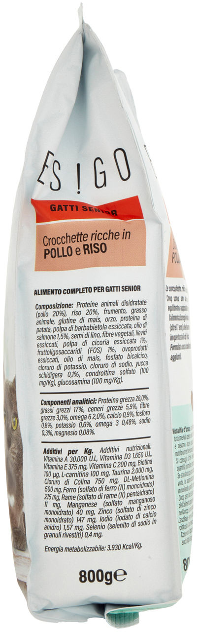 SECCO GATTO CROCCHETTE GATTI ANZIANI POLLO E RISO ESIGO COOP G800 - Immagine 31