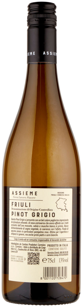 PINOT GRIGIO FRIULI DOC ASSIEME COOP ML 750 - 2