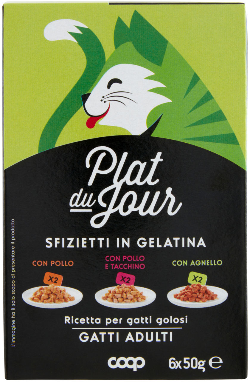 Umido per gatti in gelatina misto carni bianche 6 pz 50 gr