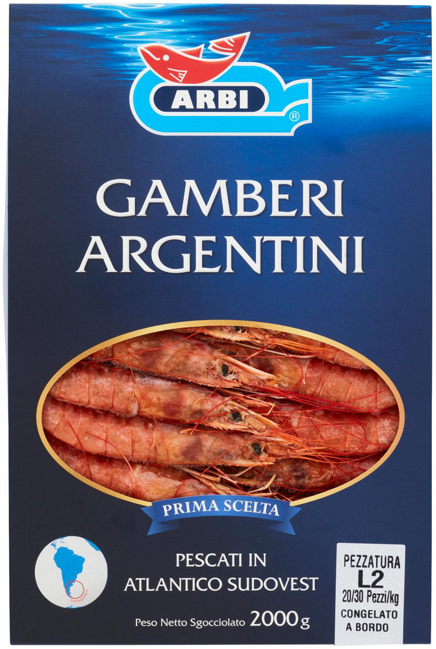 Gamberi argentini interi 2 kg
