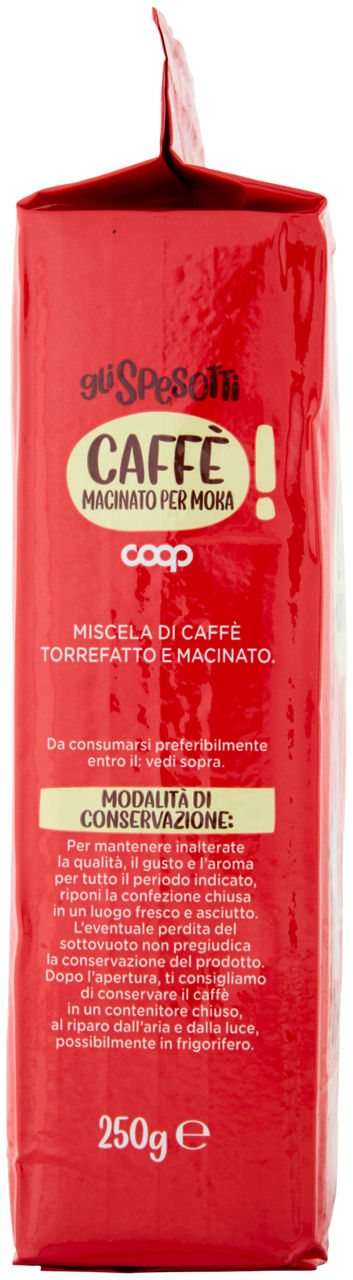 CAFFE' MACINATO PER MOKA GLI SPESOTTI COOP SACCHETTO G 250 - 1