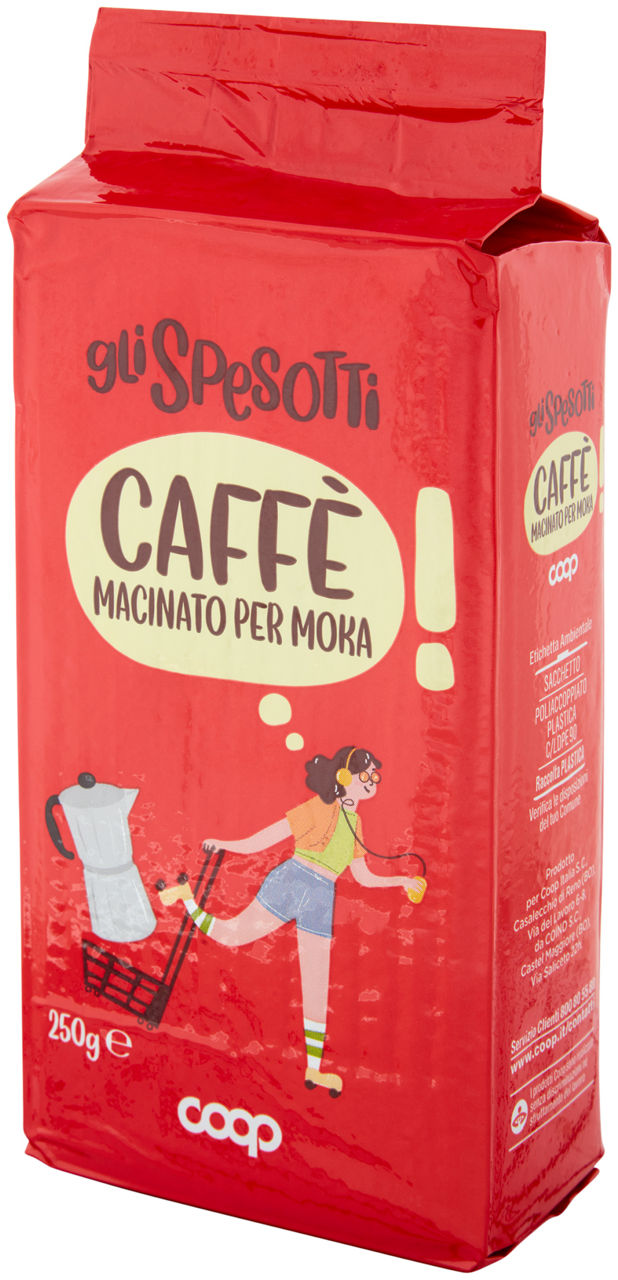 CAFFE' MACINATO PER MOKA GLI SPESOTTI COOP SACCHETTO G 250 - 6