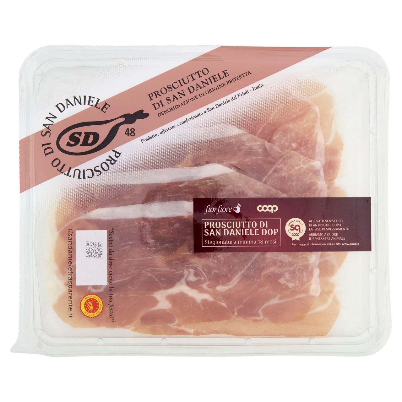 Prosciutto san daniele dop stagionato 18 mesi 90 gr