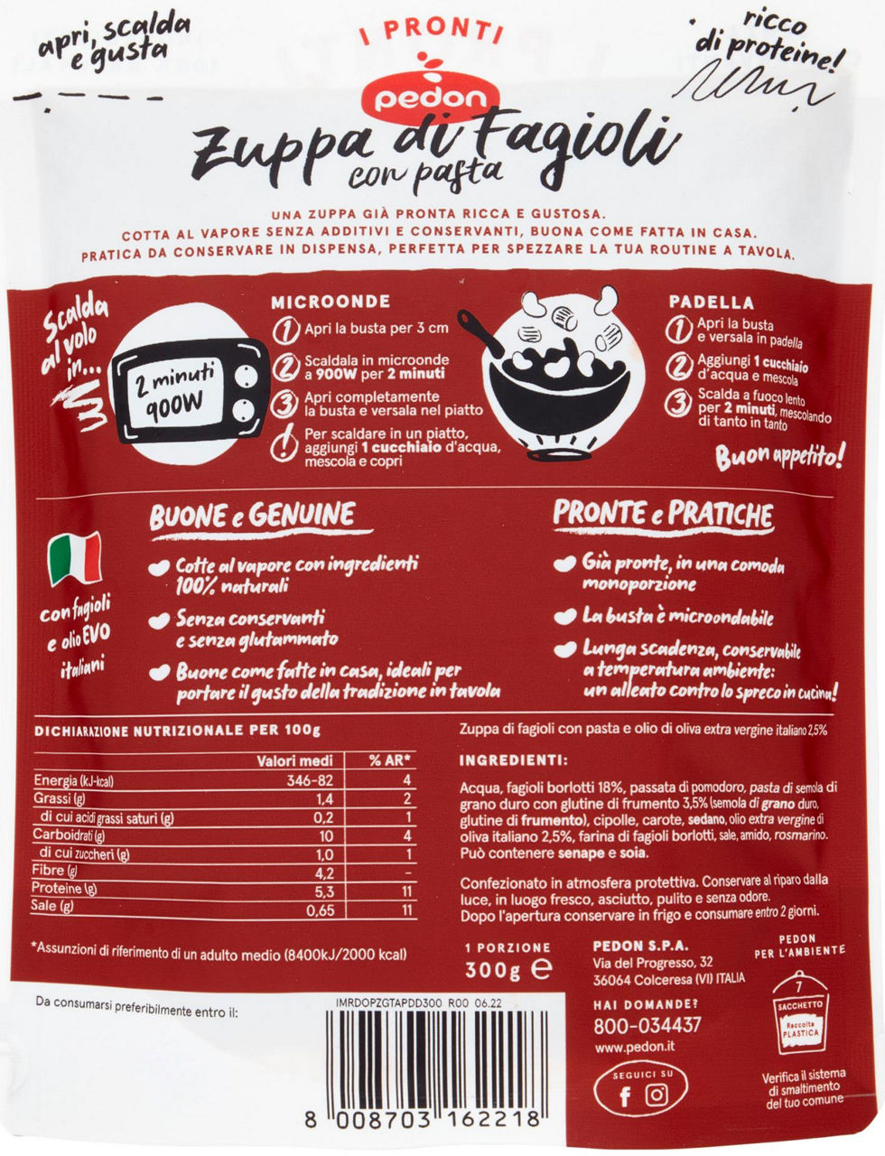 Zuppa di fagioli pronta 300 gr - Immagine 21